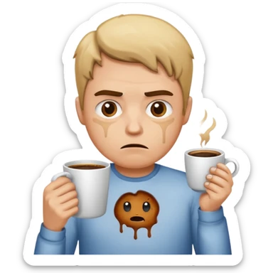 Waffles coffee addict mad  sticker