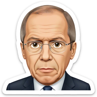 sergei lavrov photorealistic sticker