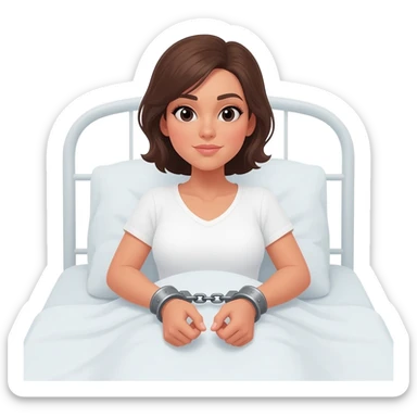 Women Handcuffed to bed sticker
