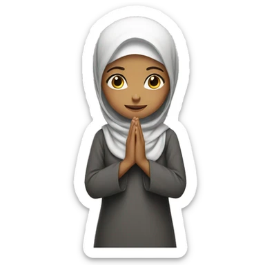 Muslim girl praying  sticker