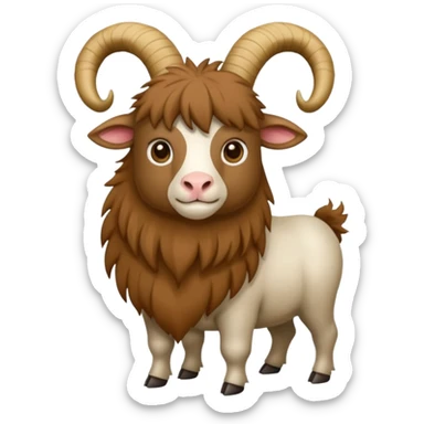 capra a 4 zampe in piedi ornata e vestita con oggetti sfarzosi sticker