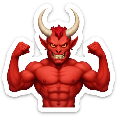 satan head and torso sticker