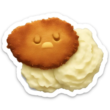 Cutlet with mashed potatoes sticker