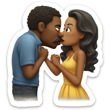 Smacka Doo and his wife smooching sticker