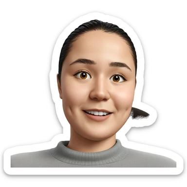 smiling boy in turtleneck sweater sticker