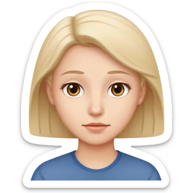 Neutral emoji like you lips are curled into your mouth n your just lookin sticker