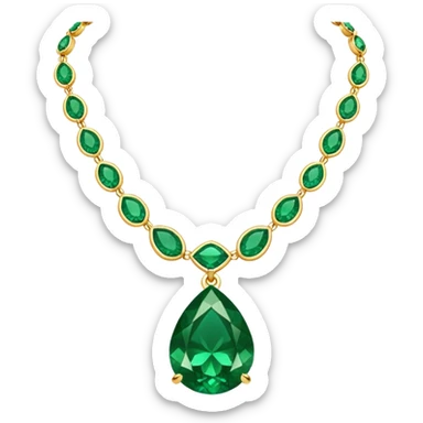 emerald necklace sticker