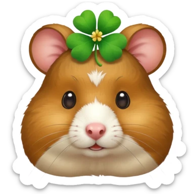 I want a hamster head to wear a clover head accessories sticker