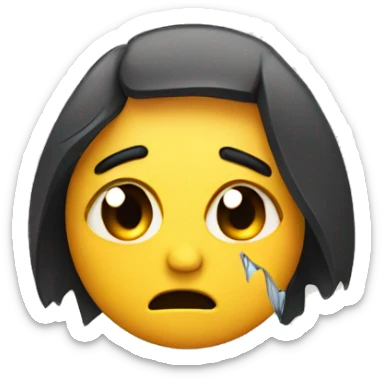 Sad emoji broken hearted sticker