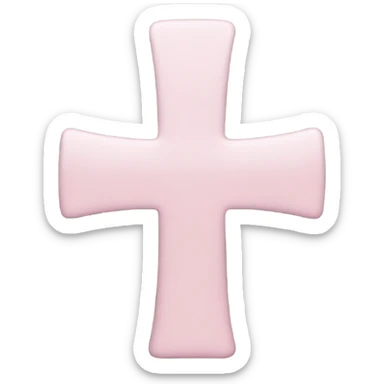 light pink cross sticker