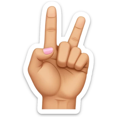 Hand in fist with smallest  finger raised sticker