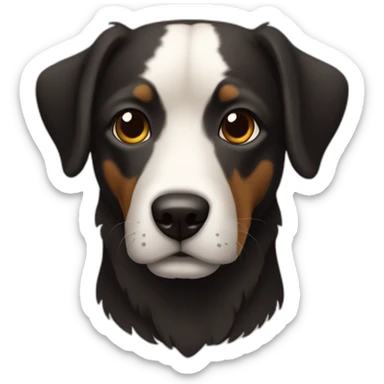 Perro de raza "mastín español" de color negro con las patas marrones sticker