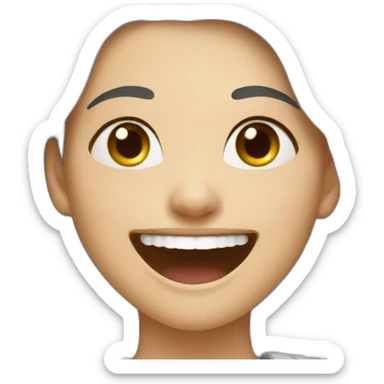 laughing russian young woman sticker