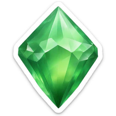 Yellow green transparent crystal sticker