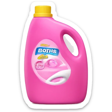 Pink laundry detergent sticker