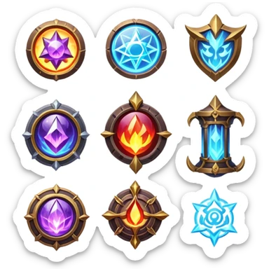 Baldur's Gate 3 spell effects and magic icons sticker