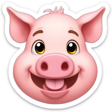 Funny pig sticker
