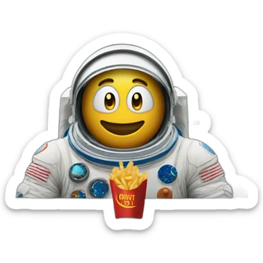 Un astronote dans un fast food sticker