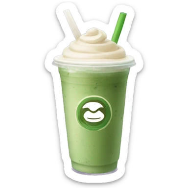 Iced matcha latte in to go cup  sticker