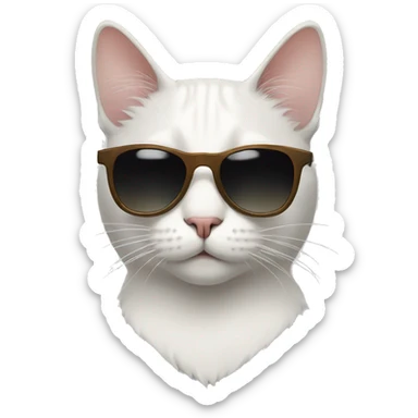 Cat with sunglasses sticker