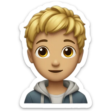 Boy with peace sticker