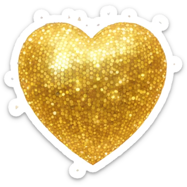 Glitter mirrorball heart sticker