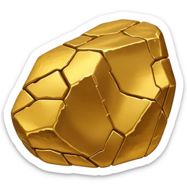 Gold nugget sticker