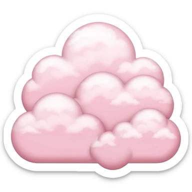 pastel pink cloud scenery  sticker