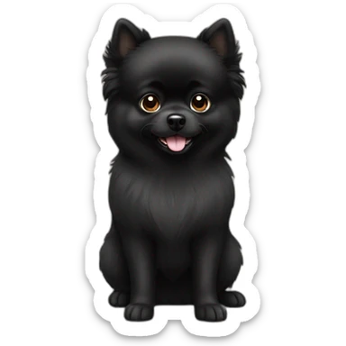 Black Pomeranian sticker