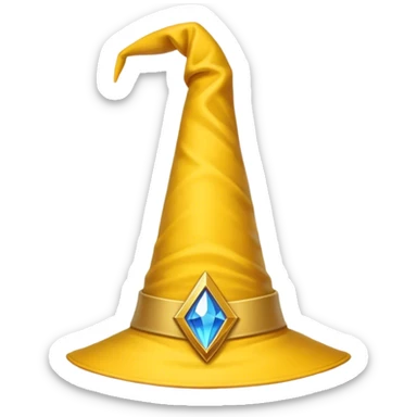 yellow wizard hat perspective sticker