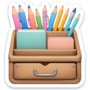 aesthetic school supplies cottage core (earthy) sticker