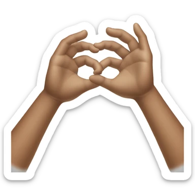 Two hand combine to make a W sticker