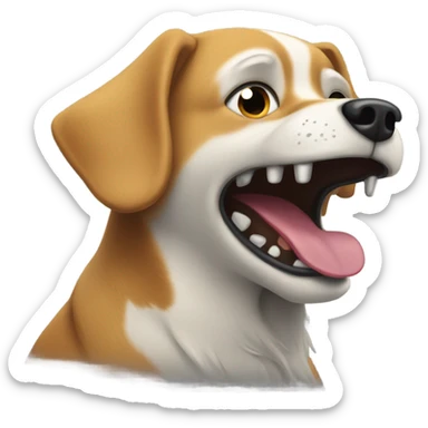 dog howling outside sticker