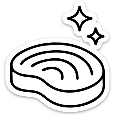 rainbow meat with sparkles sticker