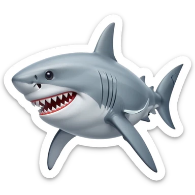 A shark whit nike shoes sticker