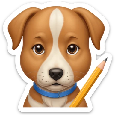 dog doing maths sticker