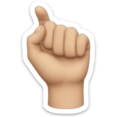 A bent thumb sticker