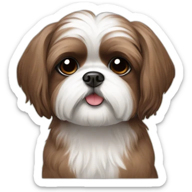 all brown shih-tzu dog sticker