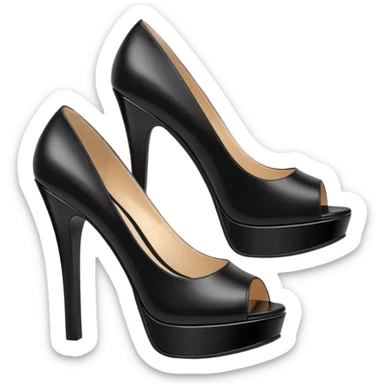 open toe platform Heel pumps sticker