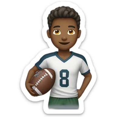 Garçon jouant au football sticker