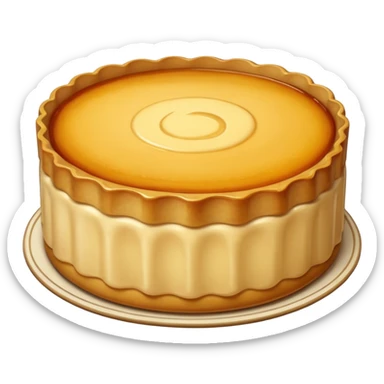 round scalloped flan sticker