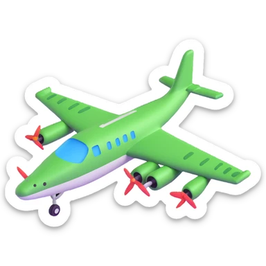 crocodile as a bomber airplane, cartoonish sticker