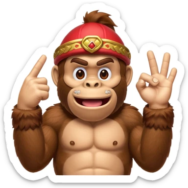 donkey kong making 👌 sticker