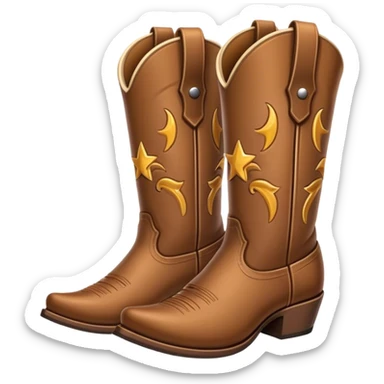 Cowboy boots sticker