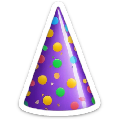 party hat confetti sticker