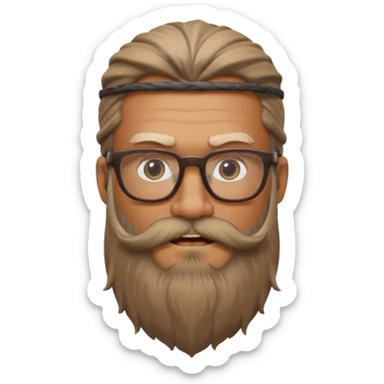 Glasses-Wearing wild viking sticker