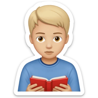 teenager reading a blog sticker