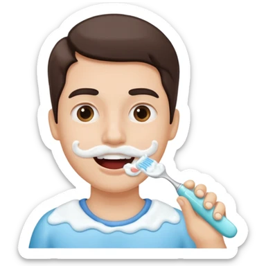 Brushing your teeth sticker