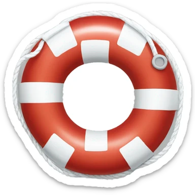 red and white lifesaver sticker
