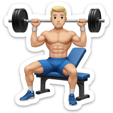 Dumbbell pressure level movement on bench sticker